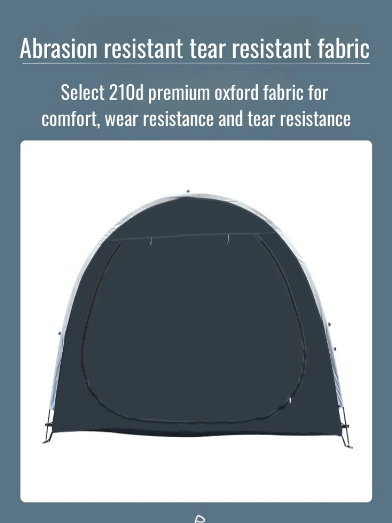 Bike Storage Shed Tent Outdoor Folding Portable Bicycle Storage Tent Large Space Waterproof Durable Mountain Bike Sunshade Cover image 5