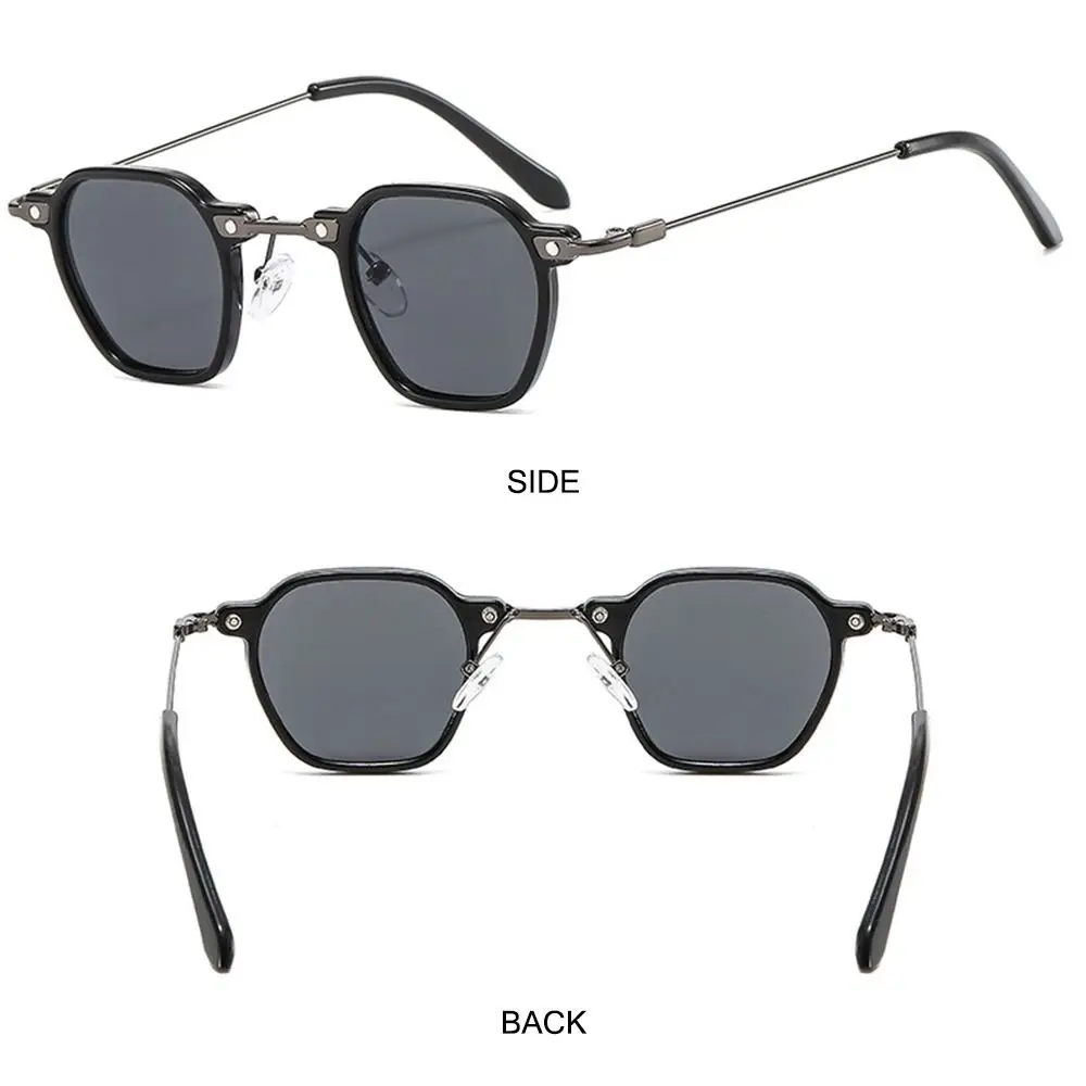 نظارات شمسية كلاسيكية بإطار مضلع من Avant Garde Ocean Color Hip Hop Shades نظارات شمسية صغيرة للنساء والرجال #2