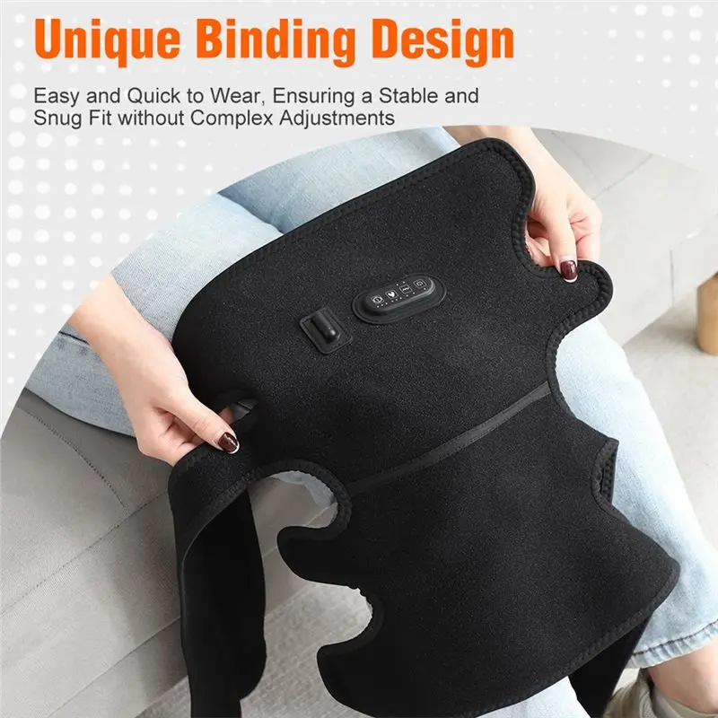 加熱マッサージ膝パッド 拡張版 加熱膝パッド 温熱膝マッサージ器 加熱パッドマッサージ器 痛みを和らげる (EU) EUプラグ