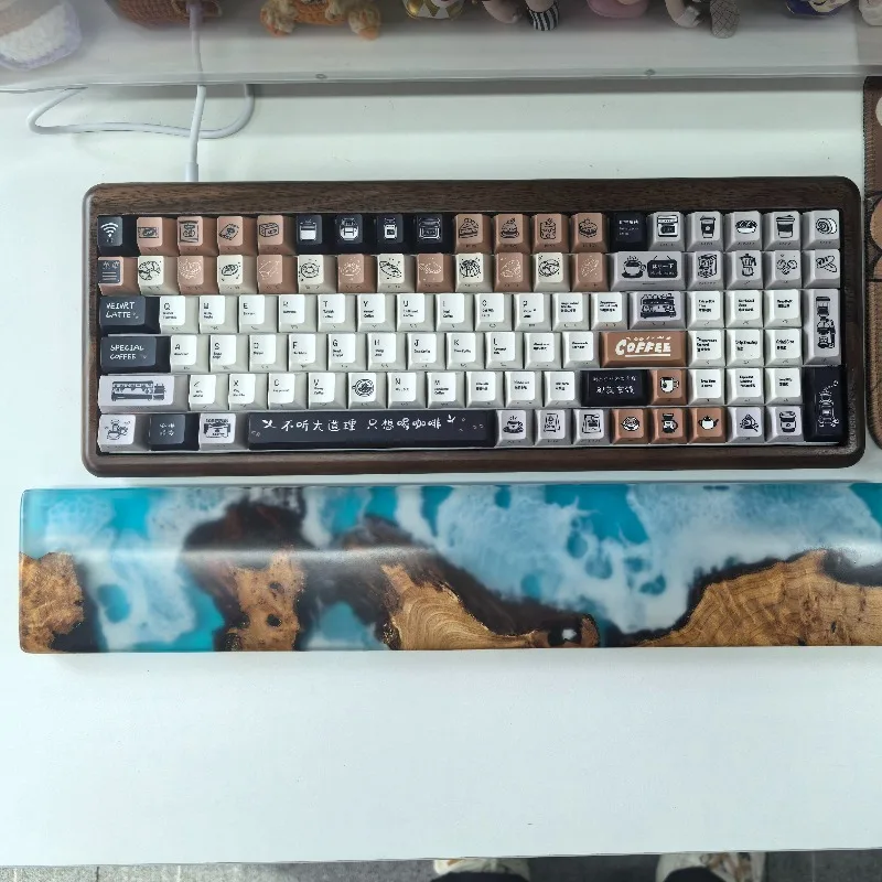 GingerCat Black Walnut Keyboard Kit Custom Hot Plug PCB RGB The Third Mock Examination Wireless Keyboard Game Accessories