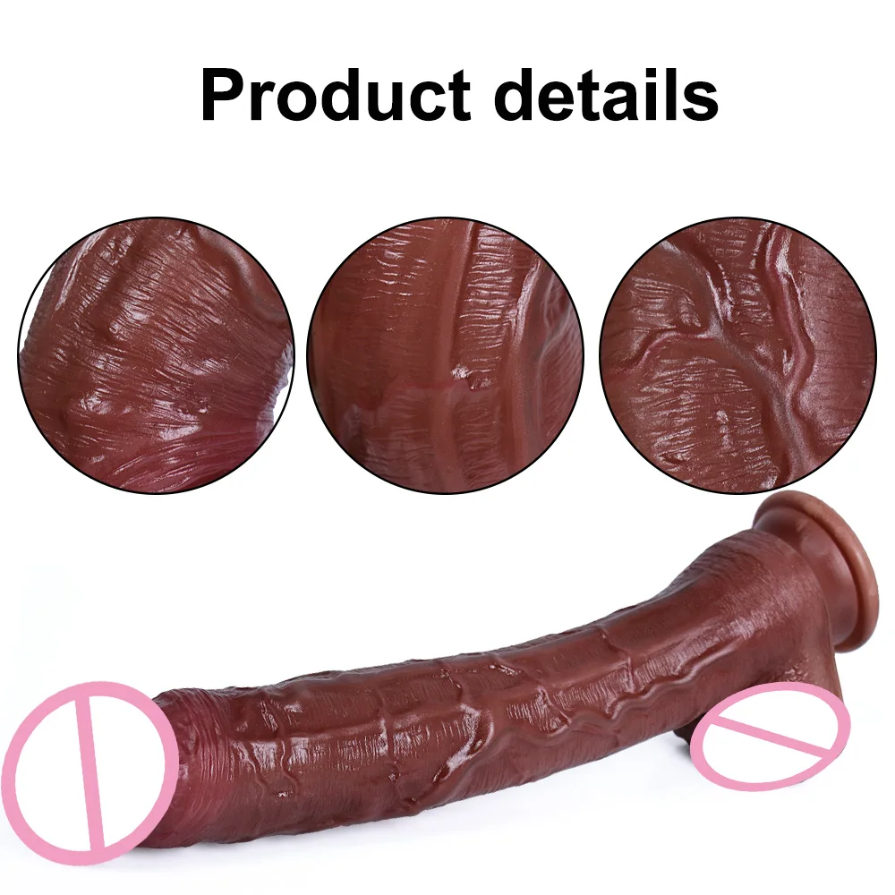 32cm Huge Dildo Realistic Cock for Women Anal Sex Toy Huge Big Fake Penis with Suction Cup Flexible G-spot Curved Shaft and Ball