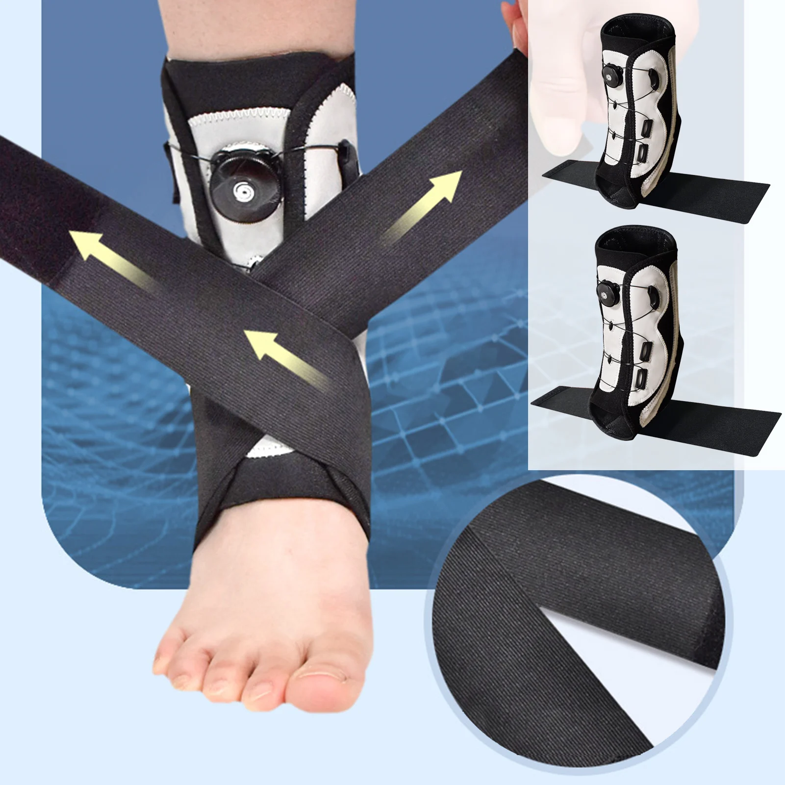 Ankle Support Strap Sports Foot Support Sprain Ankle Brace Recovery Adjustable Foot Stabilizer Brace For Fractured Foot Heel