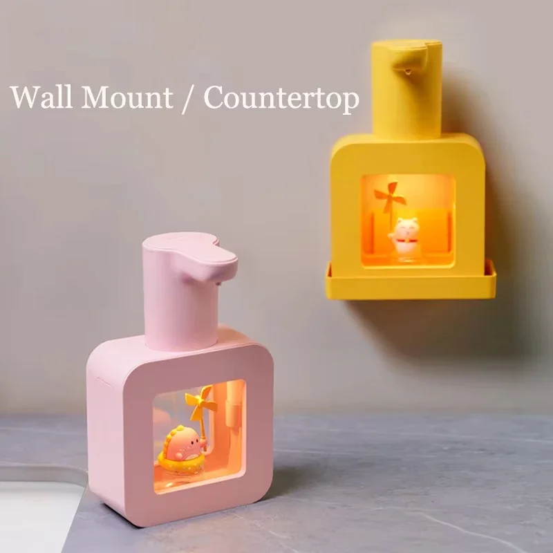 Automatic Sensor Foam Soap Dispenser Wall Mountable Rechargable Cartoon Foam Machine Smart Contactless Hand Sanitizer Machine