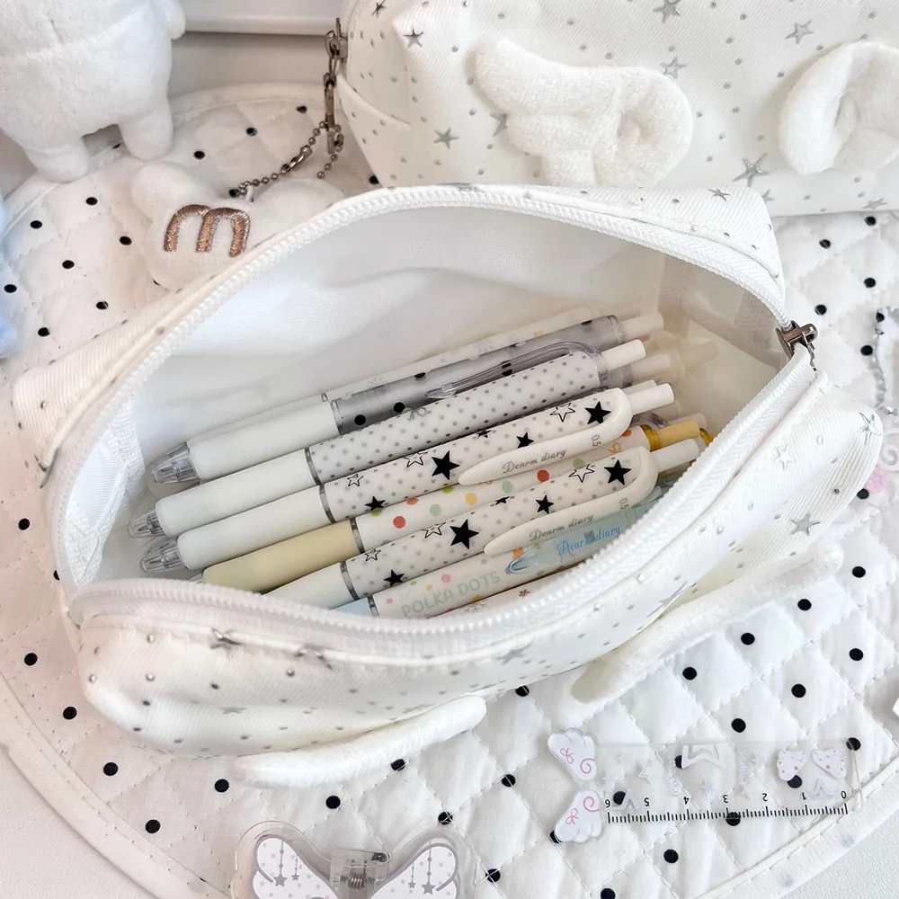 Angel Wing Pen Bag, High Beauty Girl Heart Student Niche Large Capacity Stationery Storage Bag, Pencil Box