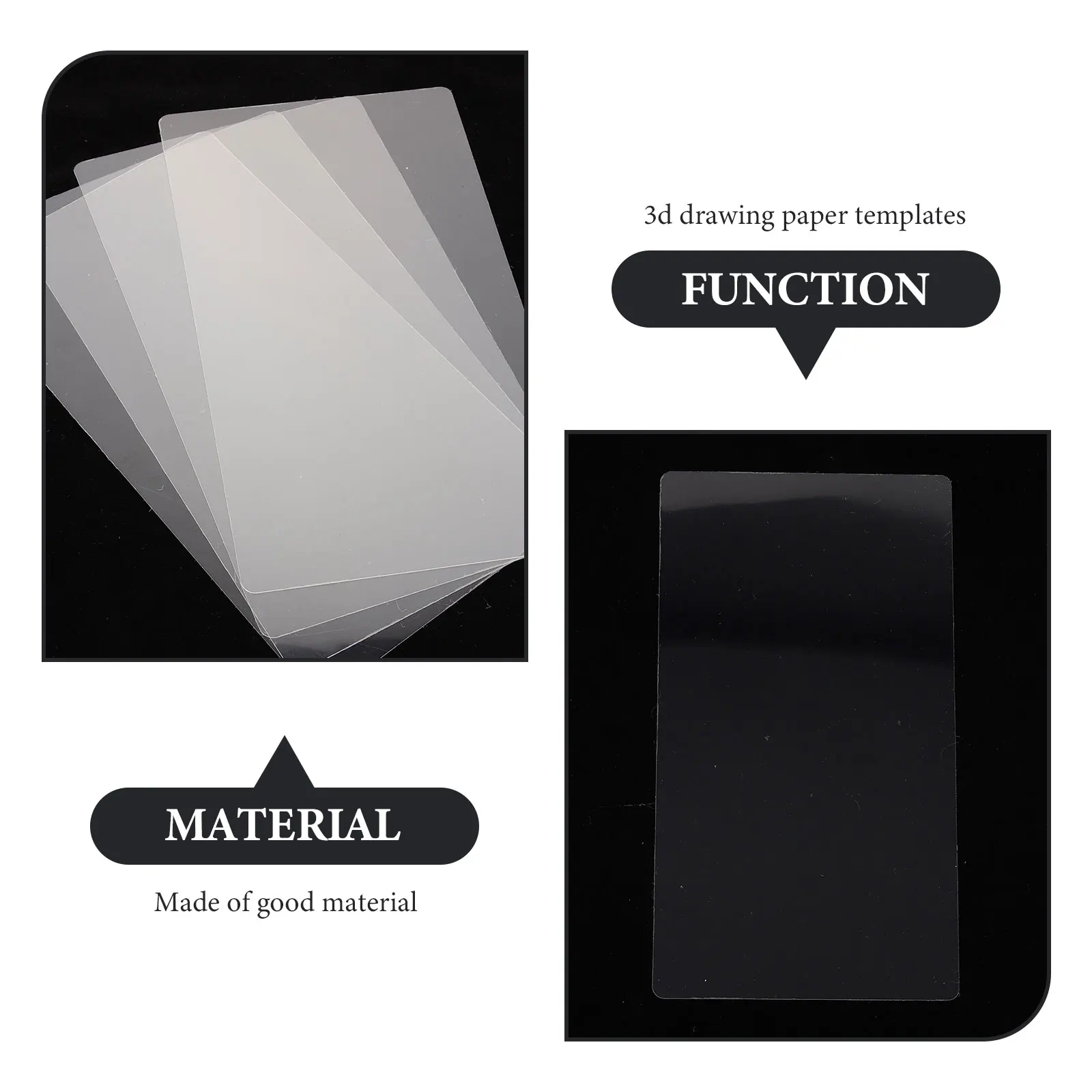 6pcs 6- 3D Pen Printing Mat 3D Pen Mat 3D Pen Pad Plastic Template Mat Drawing Tool 3D Pen Drawing Pad Children Drawing Tool