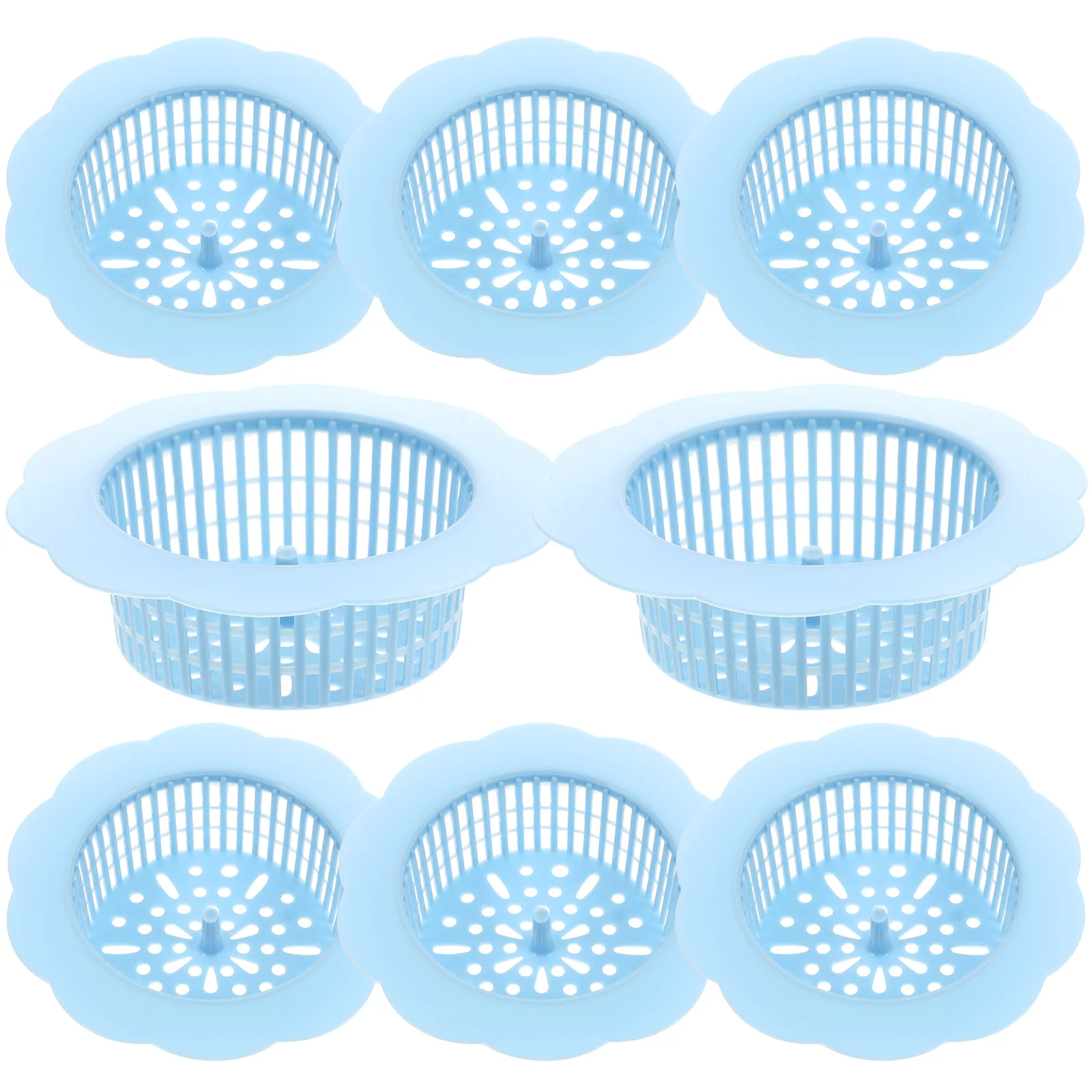 

8Pcs Shower Drain Hair Catcher Reusable Sink Filters Anti-Blocking Drain Covers for Bathroom Kitchen Floor Sewer Filters