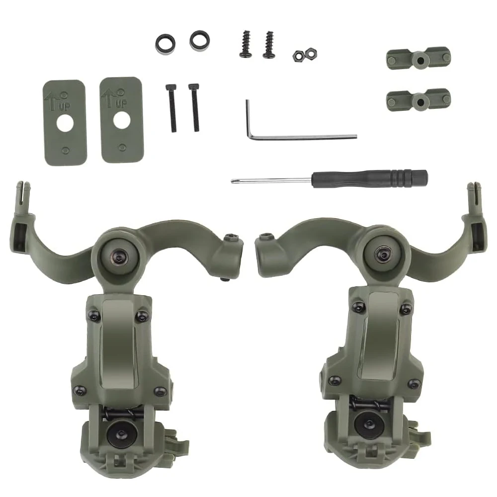 Accessori per cuffie da tiro tattico da caccia all'aperto/supporto per cuffie multiangolo/supporto per binario per casco/staffa adattatore per binario ARC