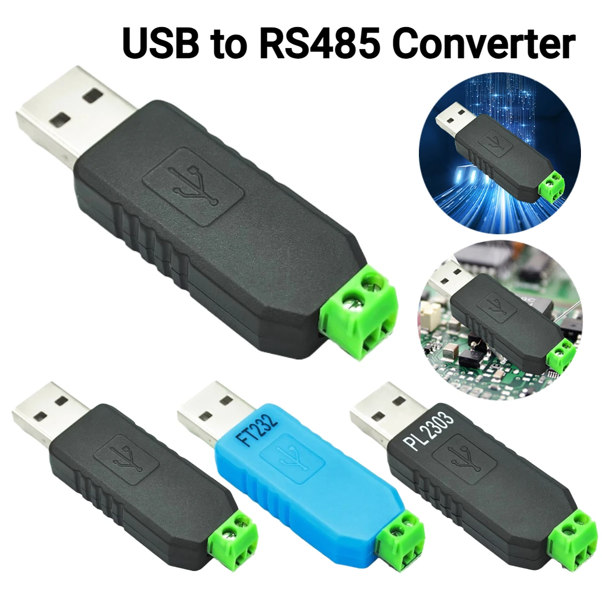 USB To RS485 Converter CH340/PL2303/FT232 Chip USB To RS485 Serial Converter Support Win7 Win10 XP Vista Linux Mac OS WinCE5.0