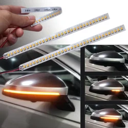 2pcs Car Rearview Mirror Indicator Lamp DRL Streamer Tape LED Flowing TurnSignal Lamp DRL Streamer Tape With Turn Signal Bar