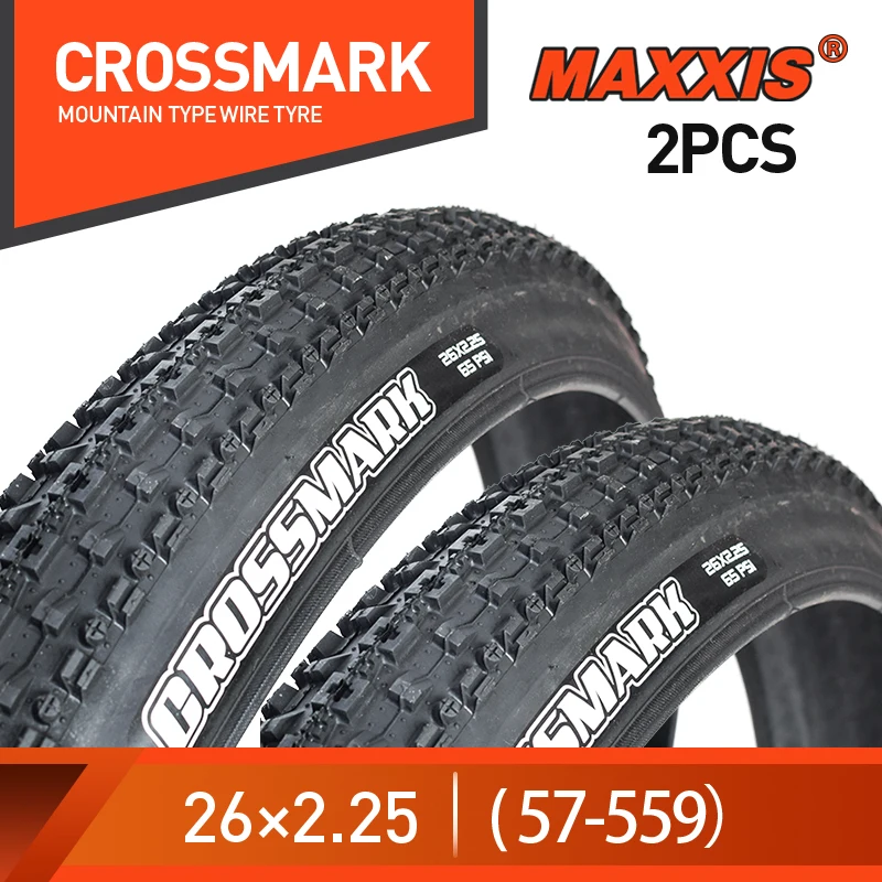 2pc MAXXIS 26 CROSSMARK Bicycle Tire 26*2.1 27.5*1.95 Steel Wire Tyre MTB Mountain Bike Tire 26*1.95 26*2.25 27.5*2.1 Tyre