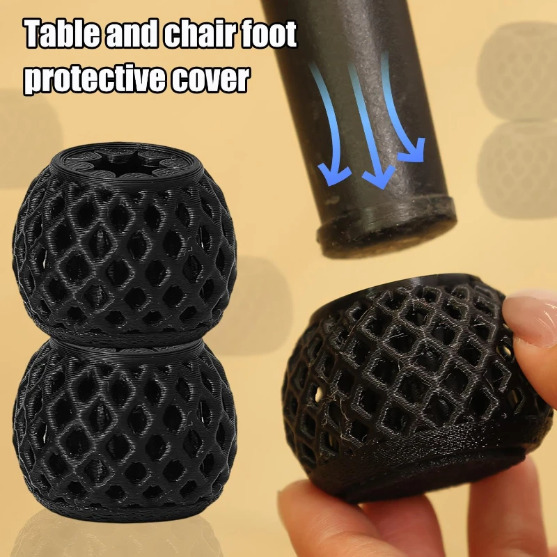 4PCS Self-locking Furniture Leg Protector,Table Chair Leg Protective Covers,Anti-Scratch Felt Pads for Floor,Tile,Laminate,Vinyl