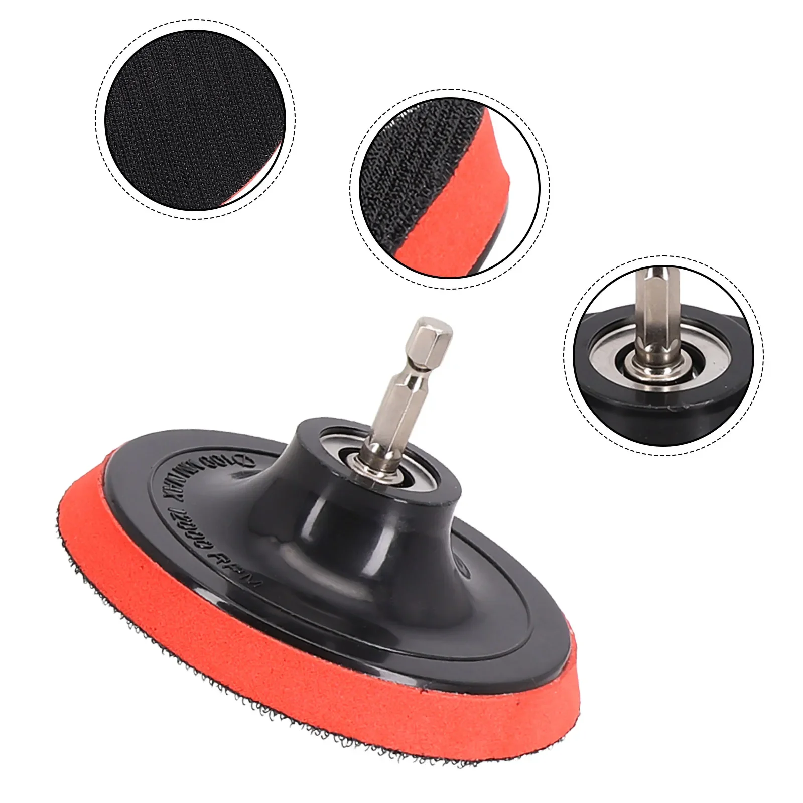 4 Inch Hook And Loop Buffing Pad Rotary Backing Pad With M10 Drill Adapter 12000rpm For Die Grinders Air Grinders Electric Drill