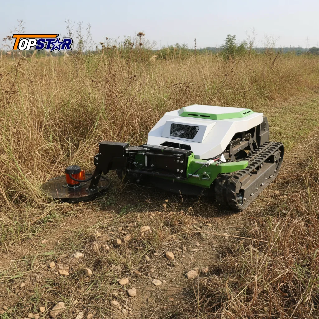 

Smart RC Crawler Lawn Mower Cordless Electric Rechargeable Mower for Garden Yard Commercial Use