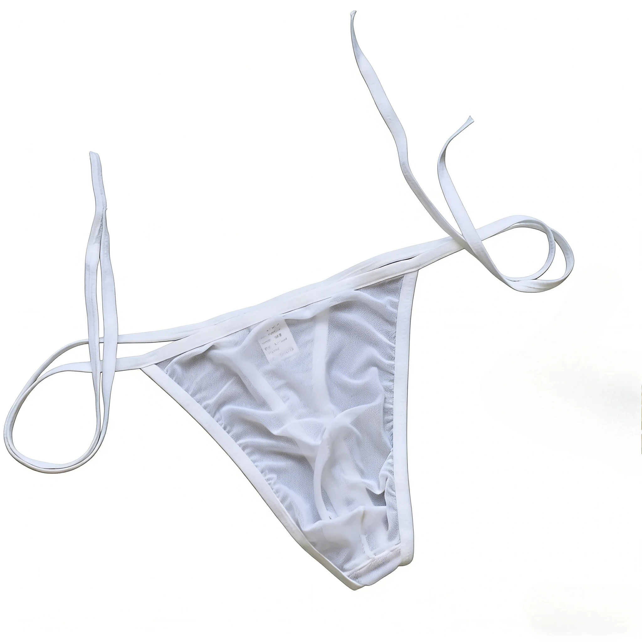Sheer Mesh Tie-Side Thong for Men Ultra-Thin Breathable G-String Intimate Apparel Gays Erotic Ultra-thin Lightweight Daily Tanga