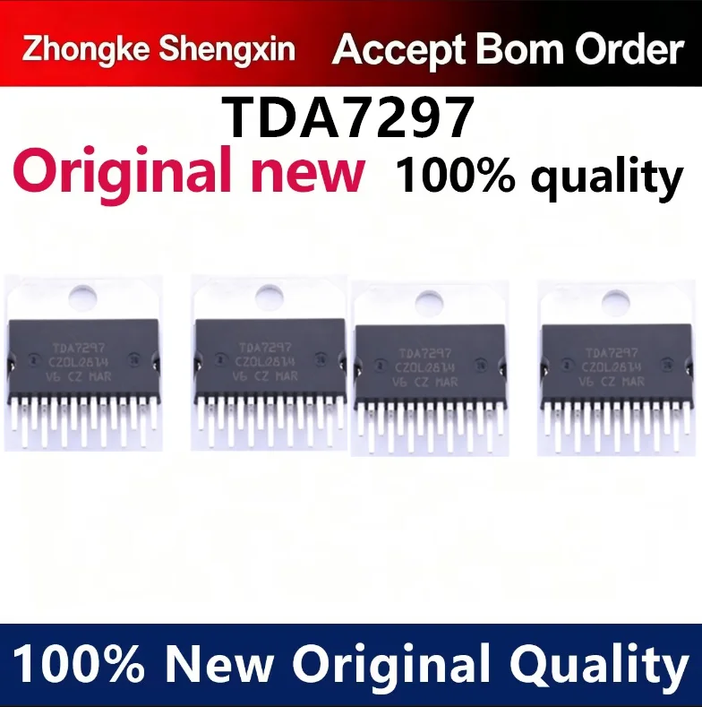 （5pcs-100pcs）TDA7297 chip sound amplifier integrated circuit 6.5-18V 15W * 2 brand new original ZIP-15