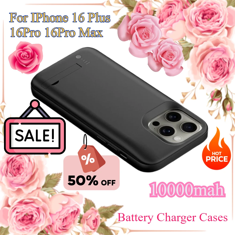 Battery Charger Bank Power Case 10000mah Battery Case for IPhone 16 Plus 16Pro 16Pro Max