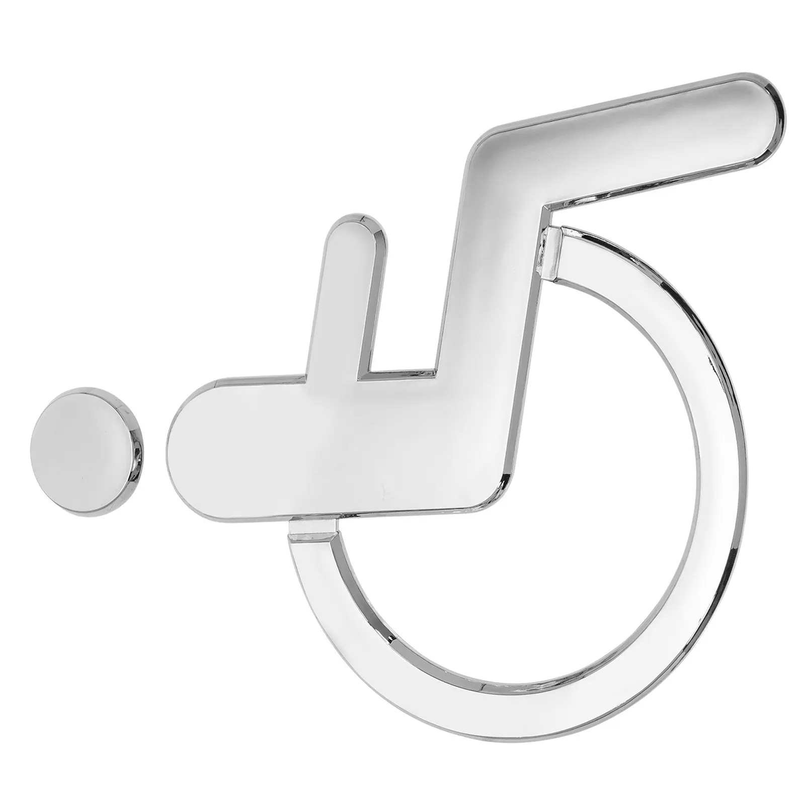 

Wheelchair Disabled Restroom Sign ABS Material Sturdy Reliable Simple Design Long-Lasting Service Life for Disabled Accessible