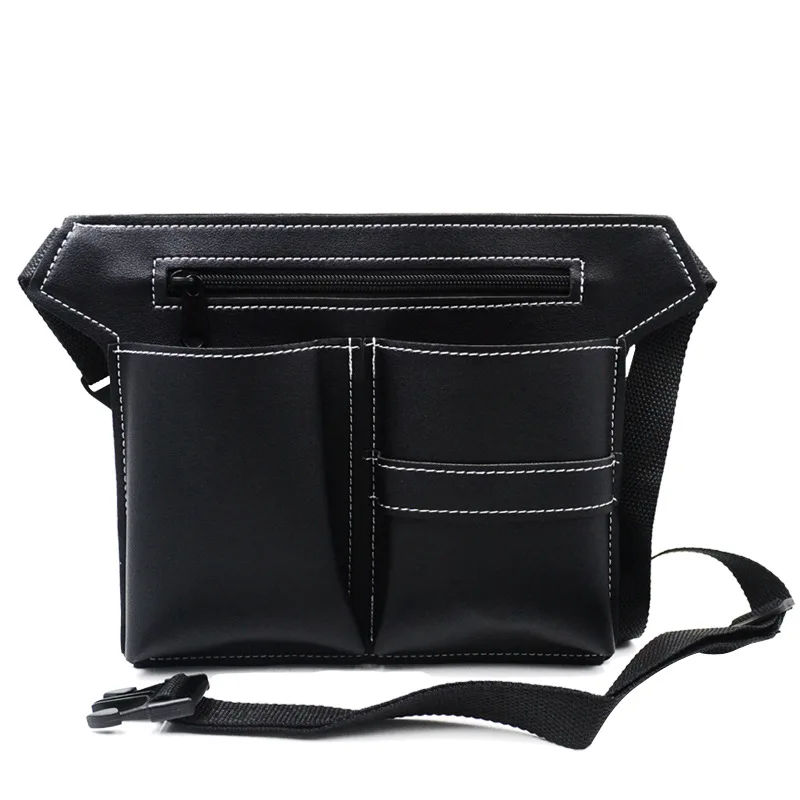 مقص الشعر الحقيبة بولي Leather الجلود تصفيف الشعر أداة حزام حامل صالون الخصر حزمة الأسود الحلاق الخصر حقيبة لمصففي الشعر الحلاق