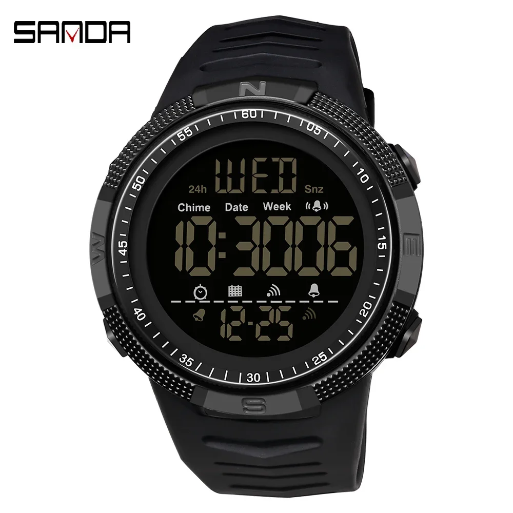 SANDA Digital Watch for Men Watch Waterproof Stopwatch LED Watches Male Clock Casual Sport Watches Men Relogio Masculino
