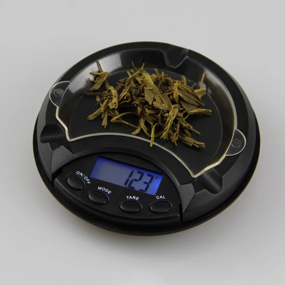 High Precision Digital Scale 200G 0 01g Ashtray Shape Mini Black LED Blue Backlight Multi Function Gram Ounce Carat Grain - Image 2