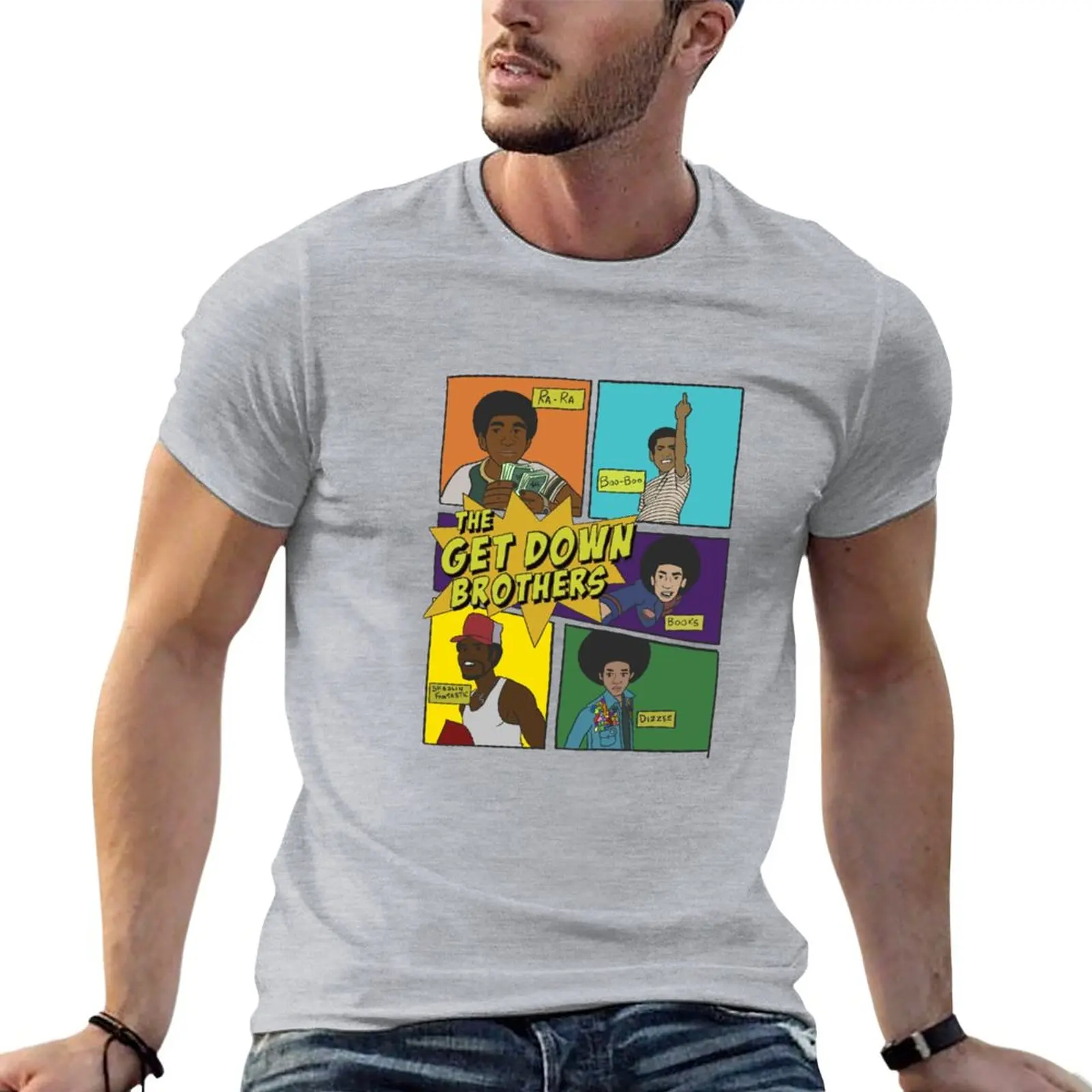 

The Get Down Brothers Comic Book Style T-Shirt oversizeds blanks plain t shirts men