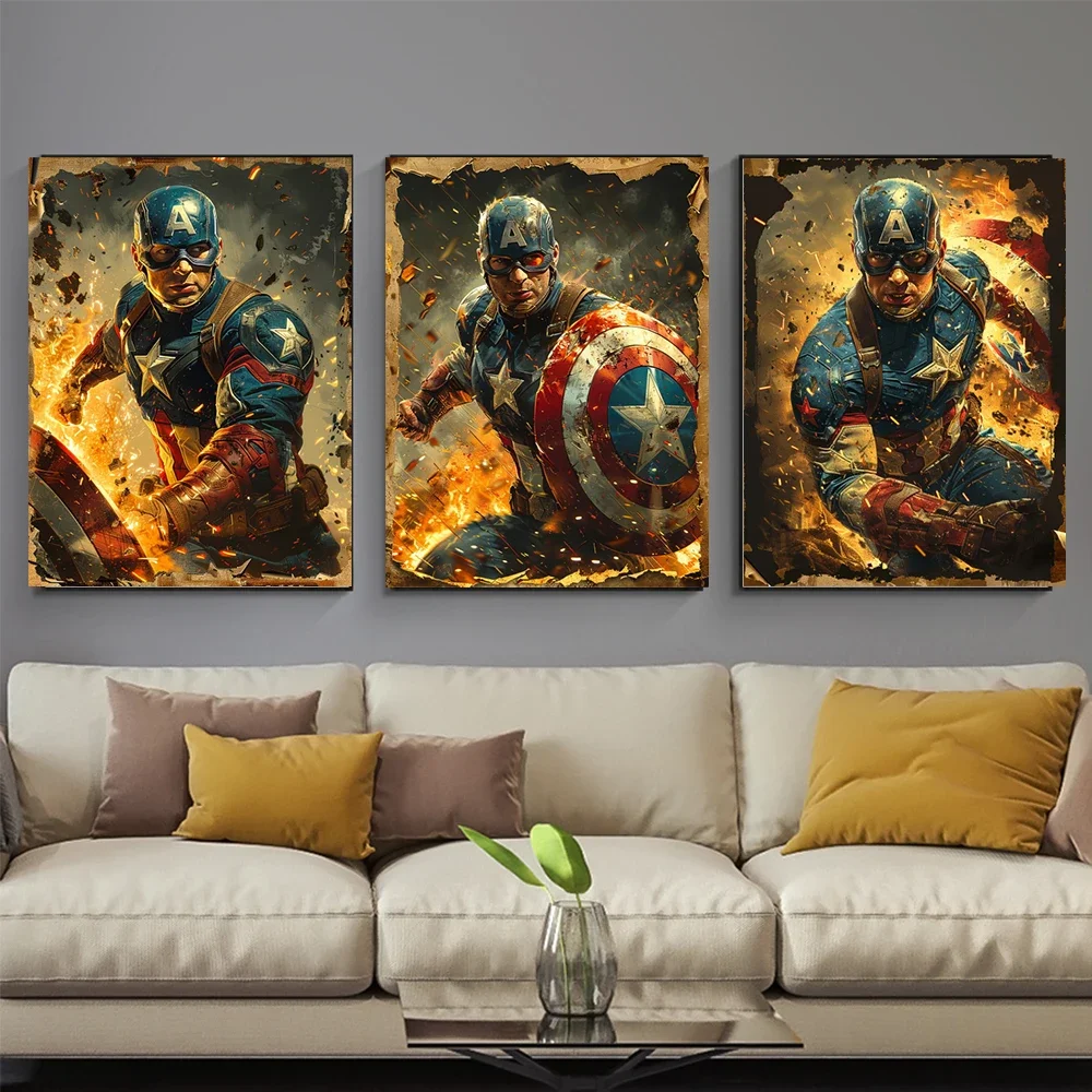 5D DIY Marvel Superhero Diamond Painting Kit Captain America Diamond Embroidery Colorful Handmade DIY Mosaic Home Decoration