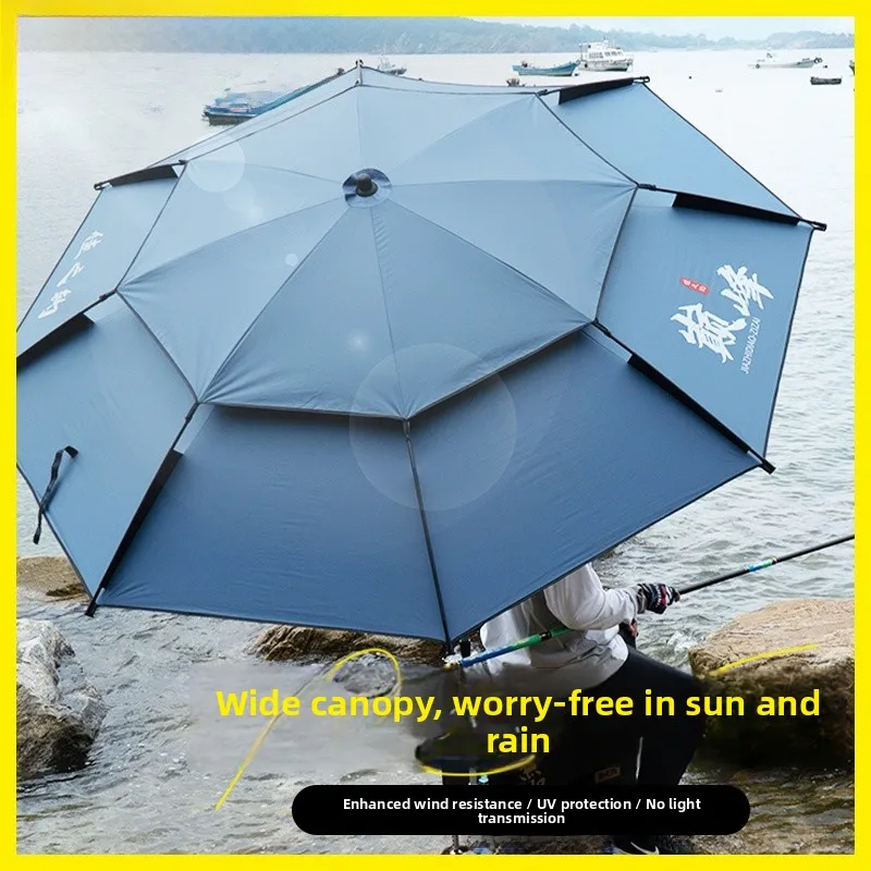 

Профессиональный рыболовный зонт-тент, водонепроницаемый, утолщенный, с черным клеевым покрытием, защита от УФ-излучения, портативный, для удочки, Jia Zhi Diao, новая модель 2025 года