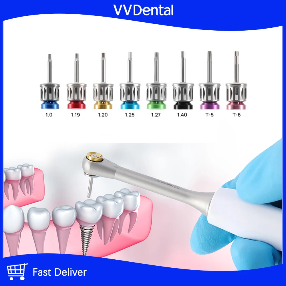 

Dental Universal Implant Torque Screwdrivers Kit Colorful Torque Wrench Ratchet Prosthetic SetDental Screwdriver Repair Tools