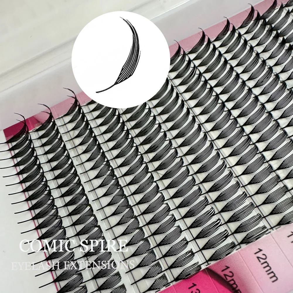 New Generation Lash Premade Fans Custom Feather Lashes Spiky Manga Spire Tower Eyelash Comic Spire Lash Extension Supplier