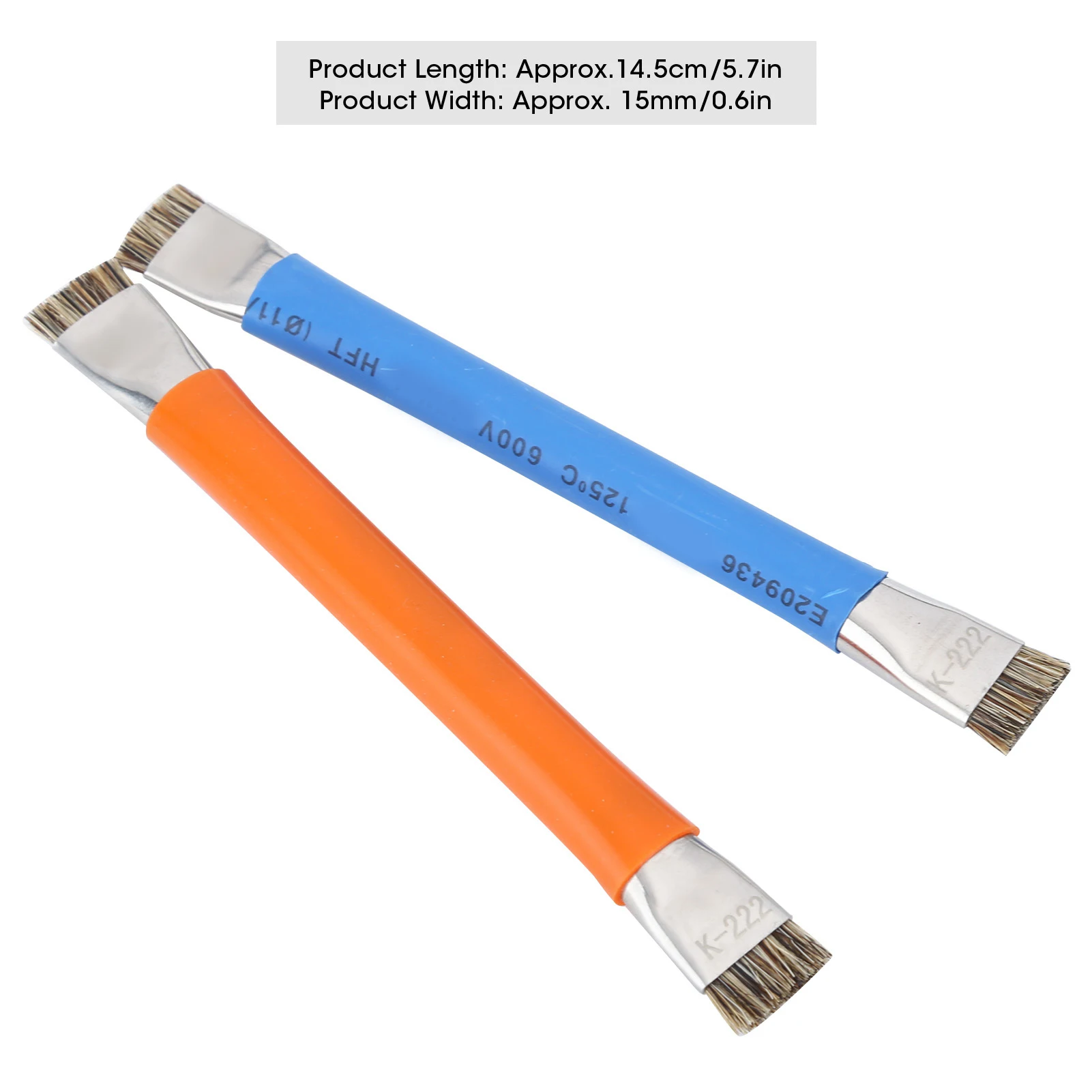 2 pçs escova de cabeça dupla escova antiestática segura ferramentas de limpeza dura para o telefone placa-mãe escova de limpeza