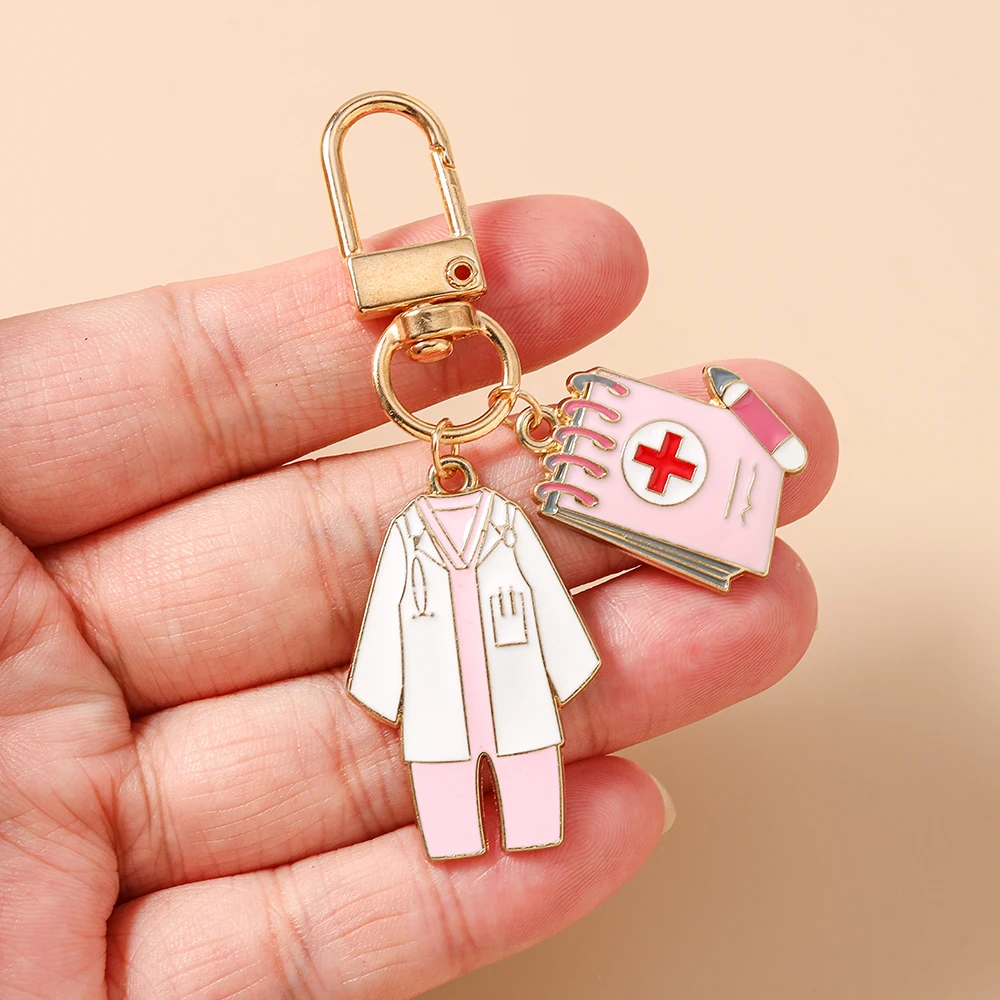 Aihua Cartoon Infusionspumpe Thermometer Chirurgische Maske Schlüsselanhänger Medizinische Werkzeuge Anhänger Für Frauen Männer Krankenschwester Arzt Geschenke – Detail 4