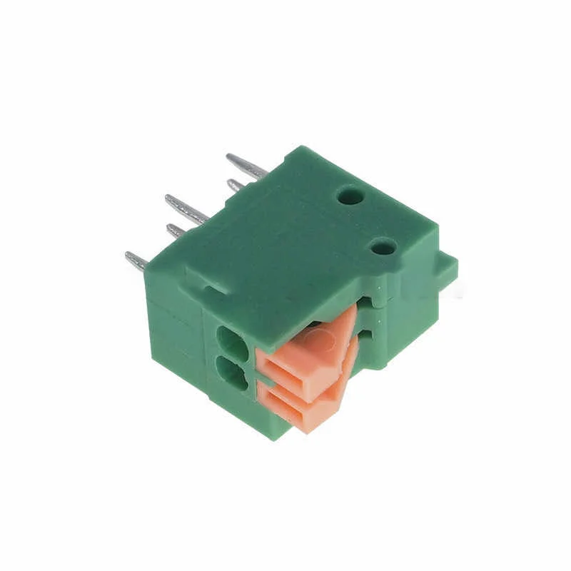 KF141R spring-type PCB terminal block 2.54MM 2/3/4/5/6/7/8P - can be spliced - side connection