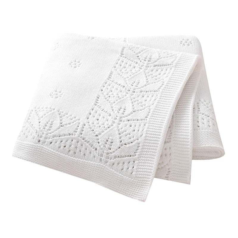 Baumwoll-Baby-Pucktücher 100*80cm Atmungsaktive Strickdecken für Neugeborene Jungen Mädchen Kinderwagen-Bettwäsche Zelluläre Kleinkind-Überwurfdecke