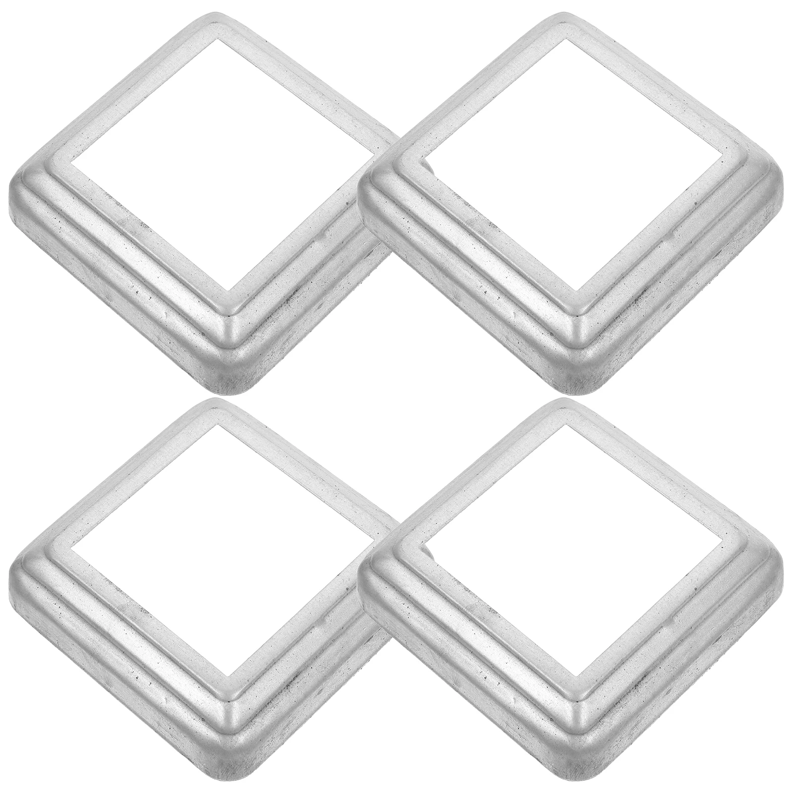 

4 Pcs Square Tube Lid Skirts Column Wrap Cover up Deck Post Wraps Metal Steel Fence Cap Outdoor Protector