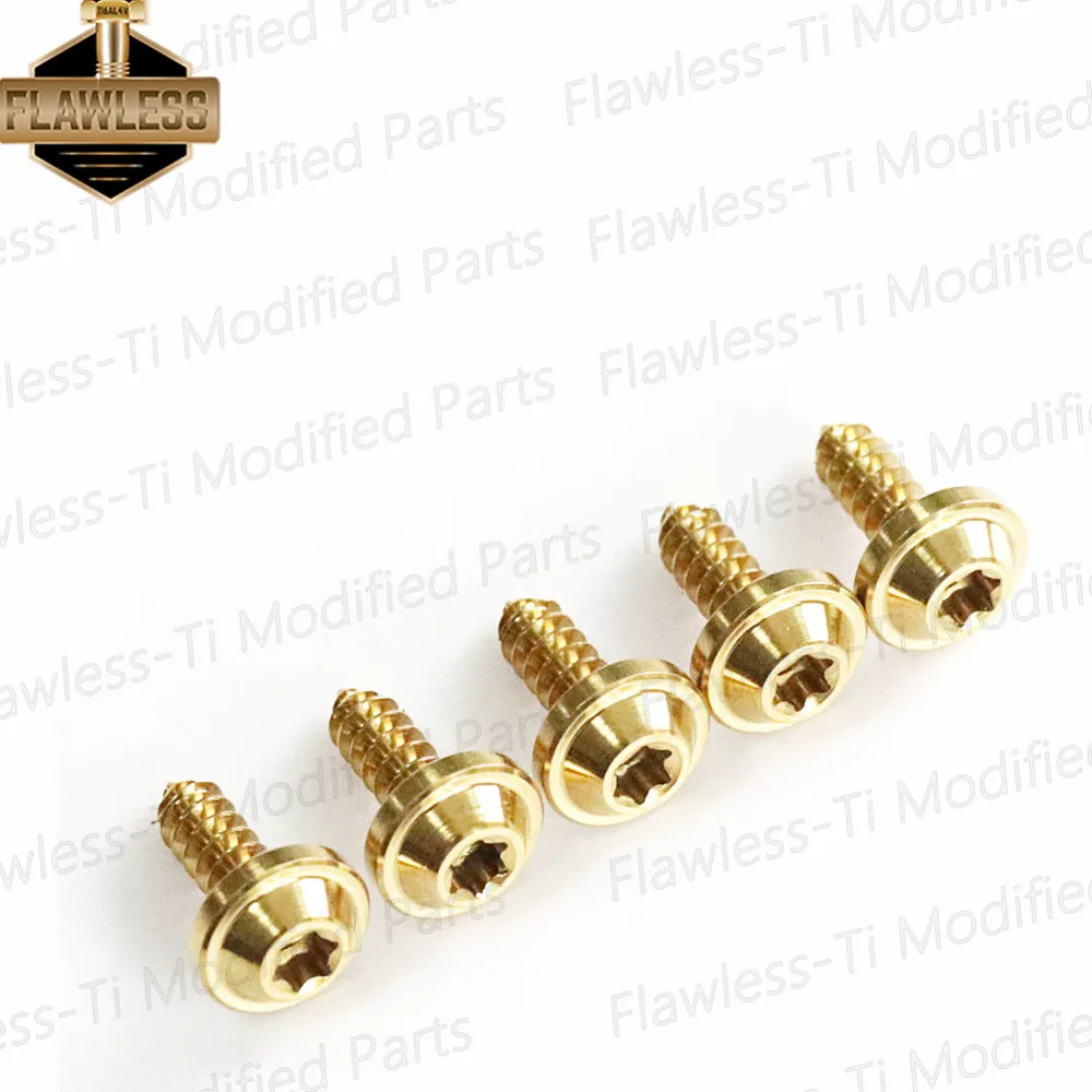 FLAWLESSTI Gr5 Titanium Bolts Battery Cover Self-stapping Screw M4 For Vespa Sprint 150 Primavera 150 S 150