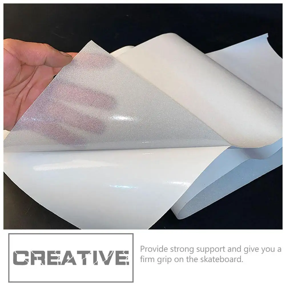 

Clear Deck Skateboard Grip Tape Cuttable Self-adhesive Wear-resistant Decorative Multi-function Anti-skid Sandpaper Replaceable