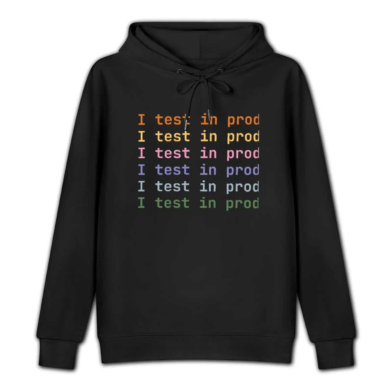 I test in prod Pullover Hoodie male clothes men's sweat-shirt aesthetic clothing anime clothing tracksuit men