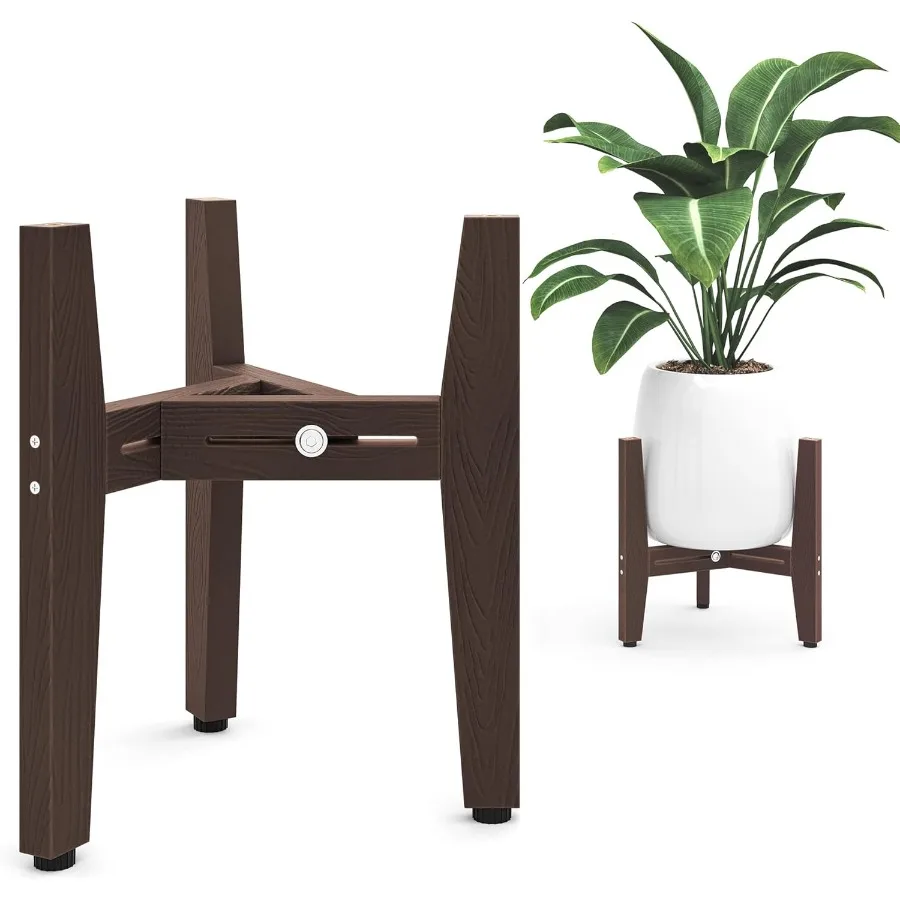 

2 Pack HDPS Plant Stand Adjustable Plant Stand Indoor for 812 Inches Pots Mid Century Modern Plant Holder for Indoor O