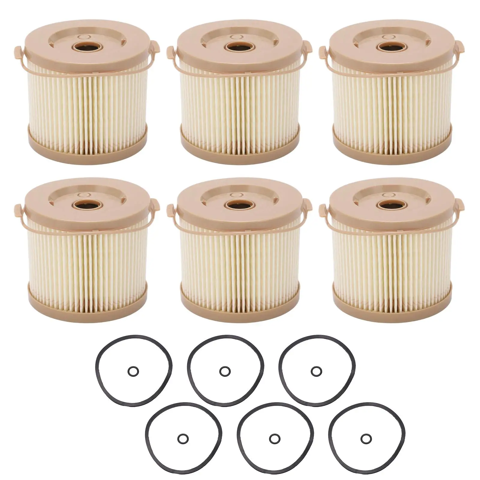 6 Pcs Filter Kit for racor 2010PM?OR 500FG ABS - Oil Water Separator, Car Accessories