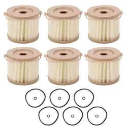 6 Pcs Filter Kit for racor 2010PM?OR 500FG ABS - Oil Water Separator, Car Accessories