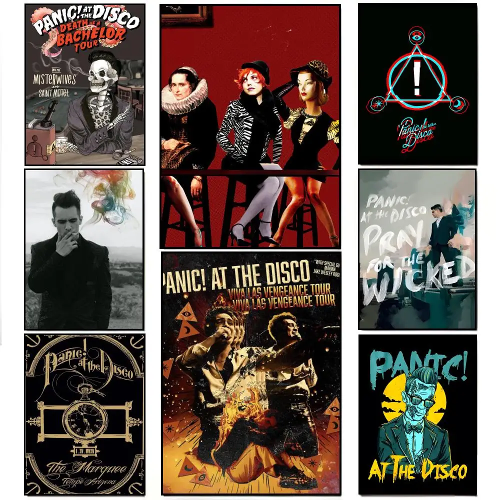 American Rock Band P-Panic At The Disco Poster Poster HD  Waterproof Wall Sticker Bar Living Room Decor Gift