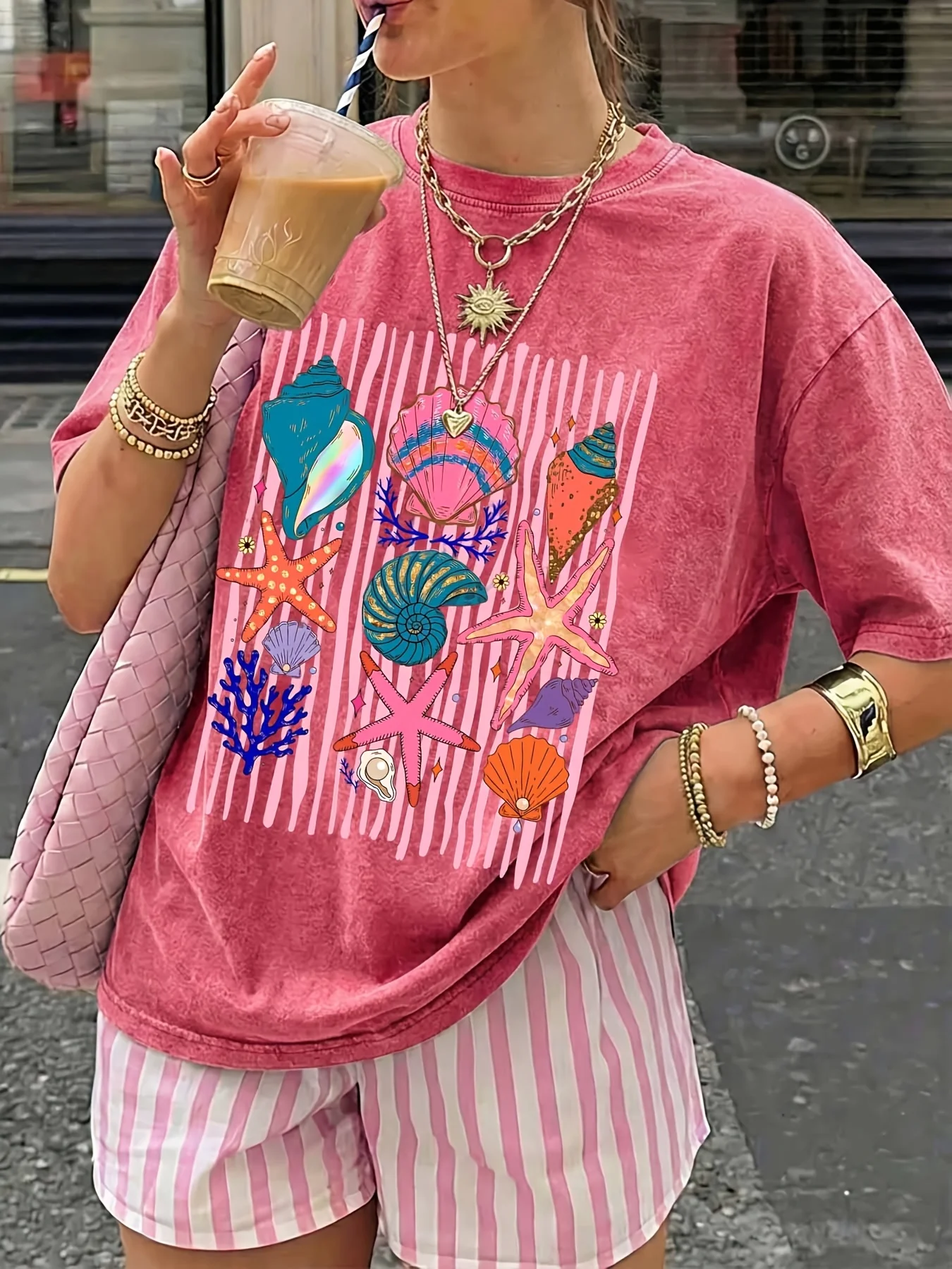 Summer women's suit 3D printed breathable sweat-absorbent casual fashionable outdoor women's clothing