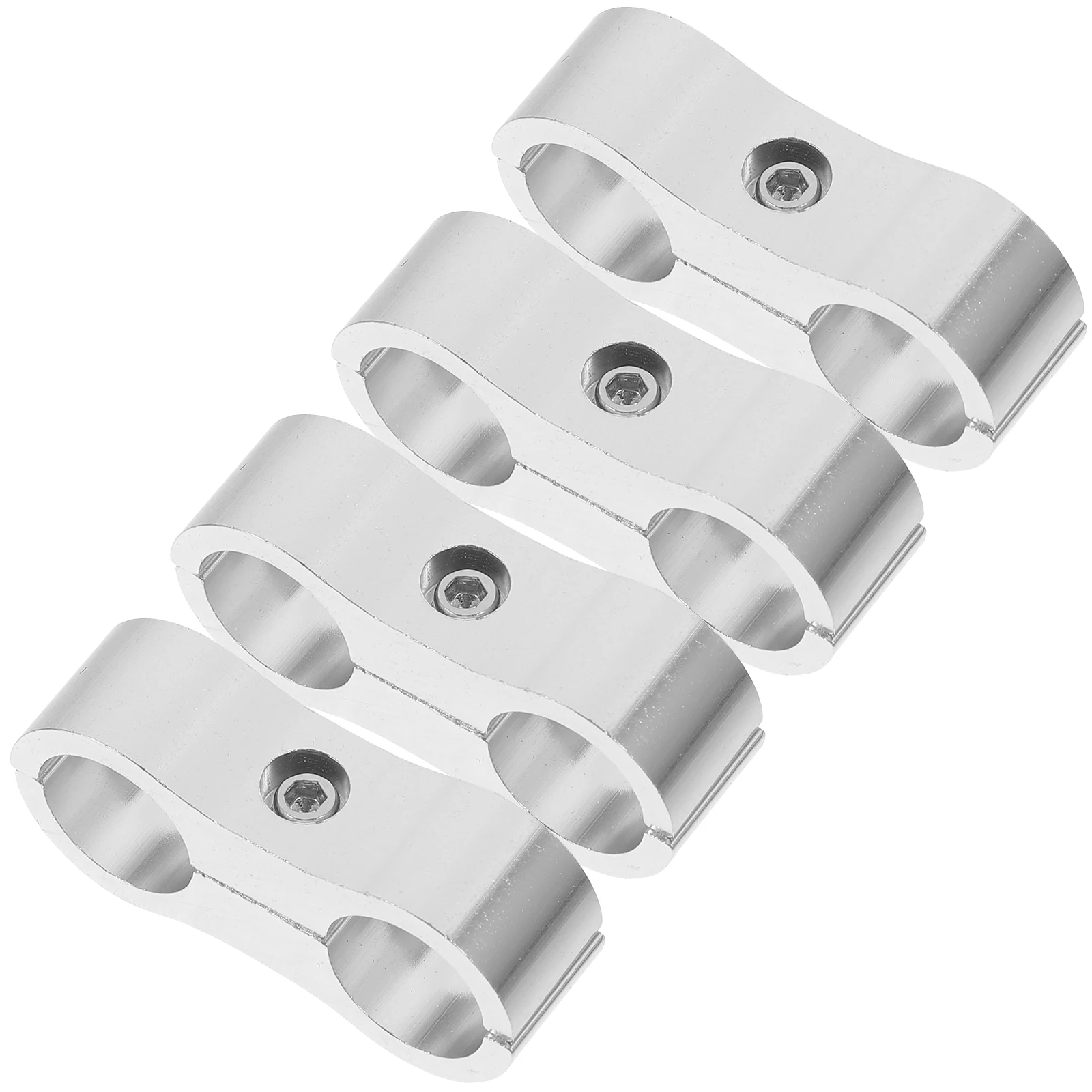

4PCS Car Buckle Clamps Heavy Duty Fuel Line Separator Braided Hose Hydraulic Mounting Aluminum Black AN6 Automotive Engine