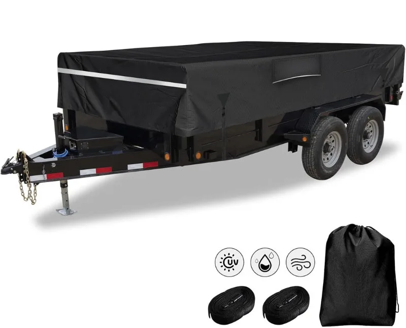 

600D Oxford cloth car cover compatible with standard drop gate waterproof and windproof car trailer cover