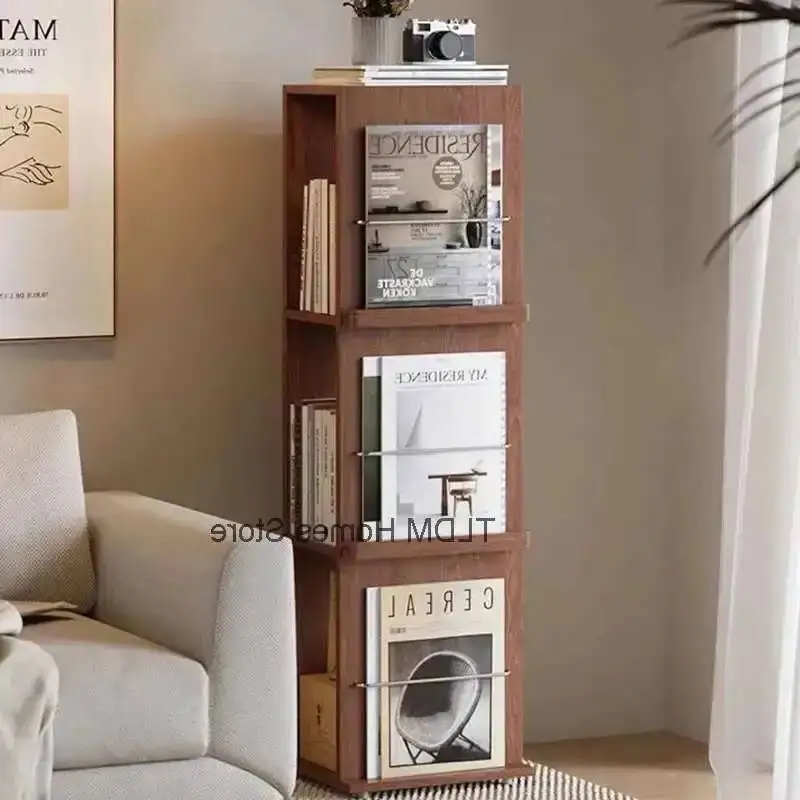 Bookshelf Room Storage Modern Narrow Desk Cabinet Display Assembly Shelf Living Subject Room Books 원목수납장 Wooden Furniture AA