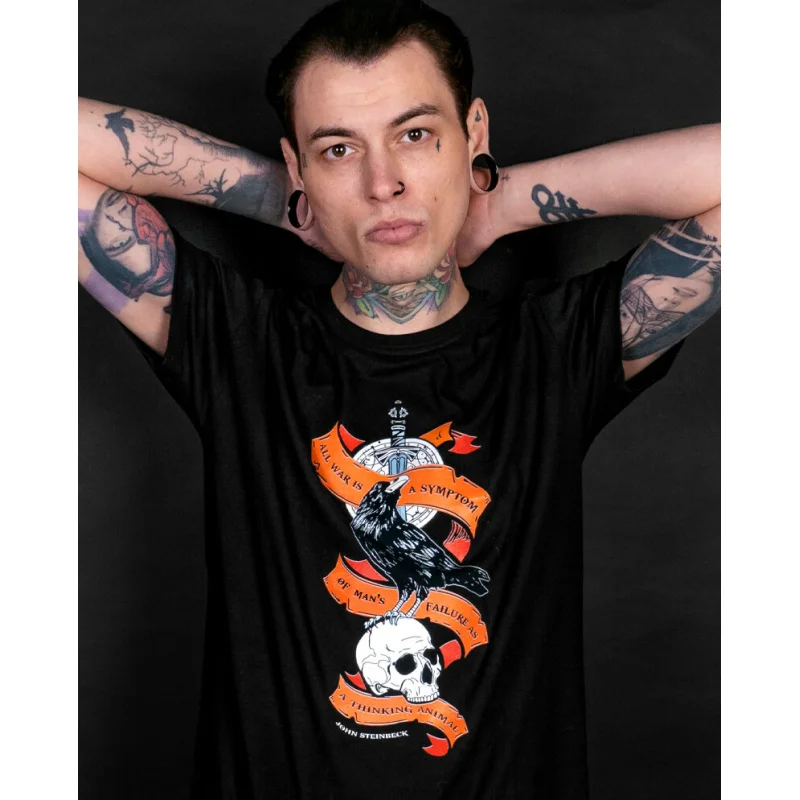 

John Steinbeck T shirt 100% cotton print Birthday Gift Tee for man All size Tops S-6XL Humor Graphic Clothes Cool present