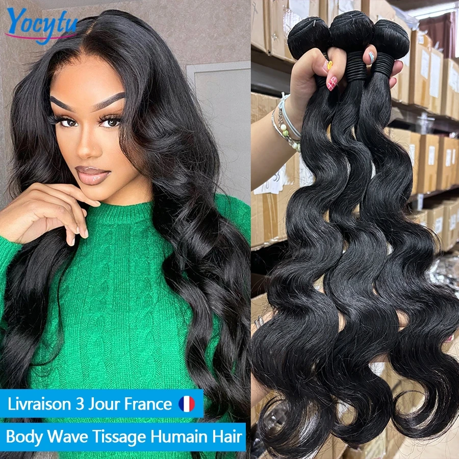 20 22 24 Inch Body Wave Bundles Human Hair 100% Raw Hair Bundles 30Inch Human Hair Bundles 12A Body Wave Bundles 3 Days Delivery