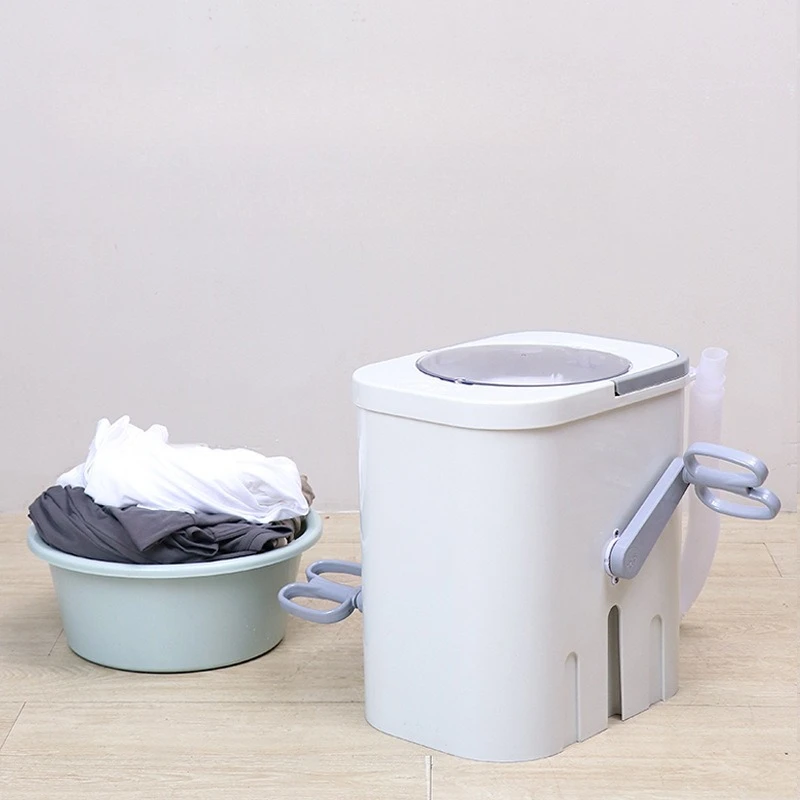 Manual Non-electric Washing Machine Hand Crank Foot Operated Laundry Washer for Dorm Camping  portable washing machine