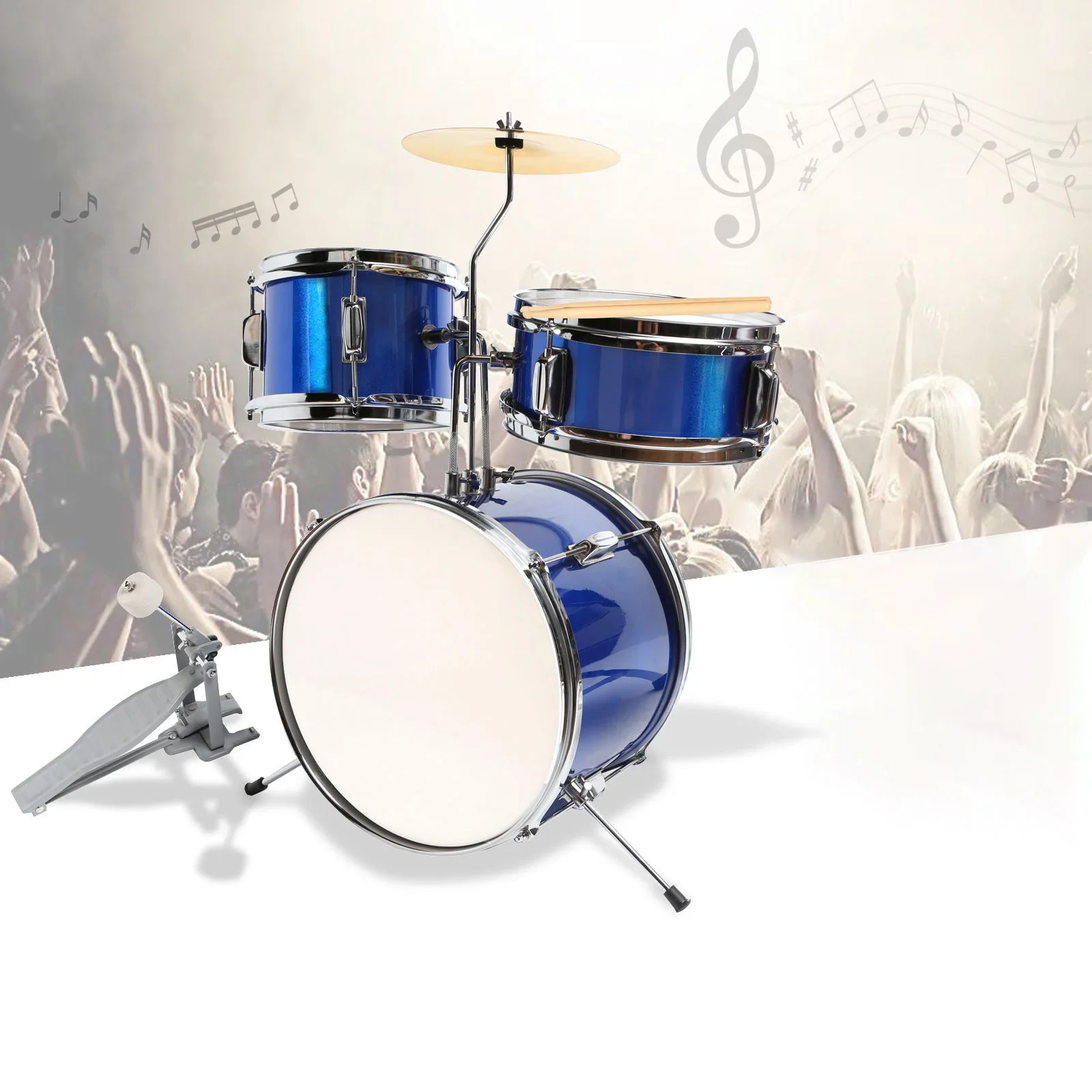 Manufactory hot selling premium Quality 3 Piece Junior Drum set kids jazz drum kit with OEM service