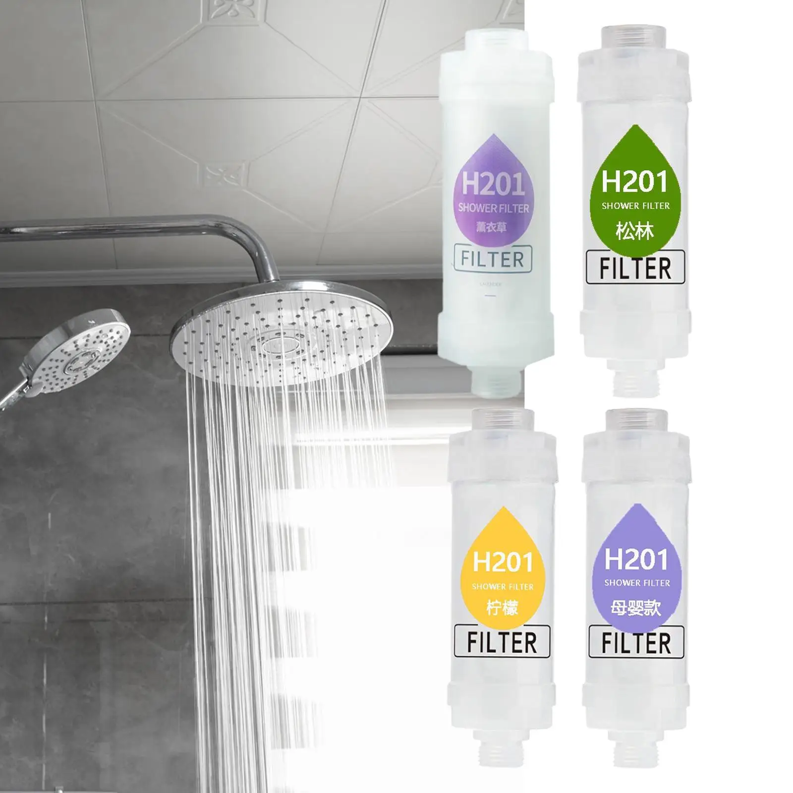 Shower Head Filter Easy to Install Replacement Water Filter Water Softener Water Purifier for Home Bathroom Hotel SPA Washroom